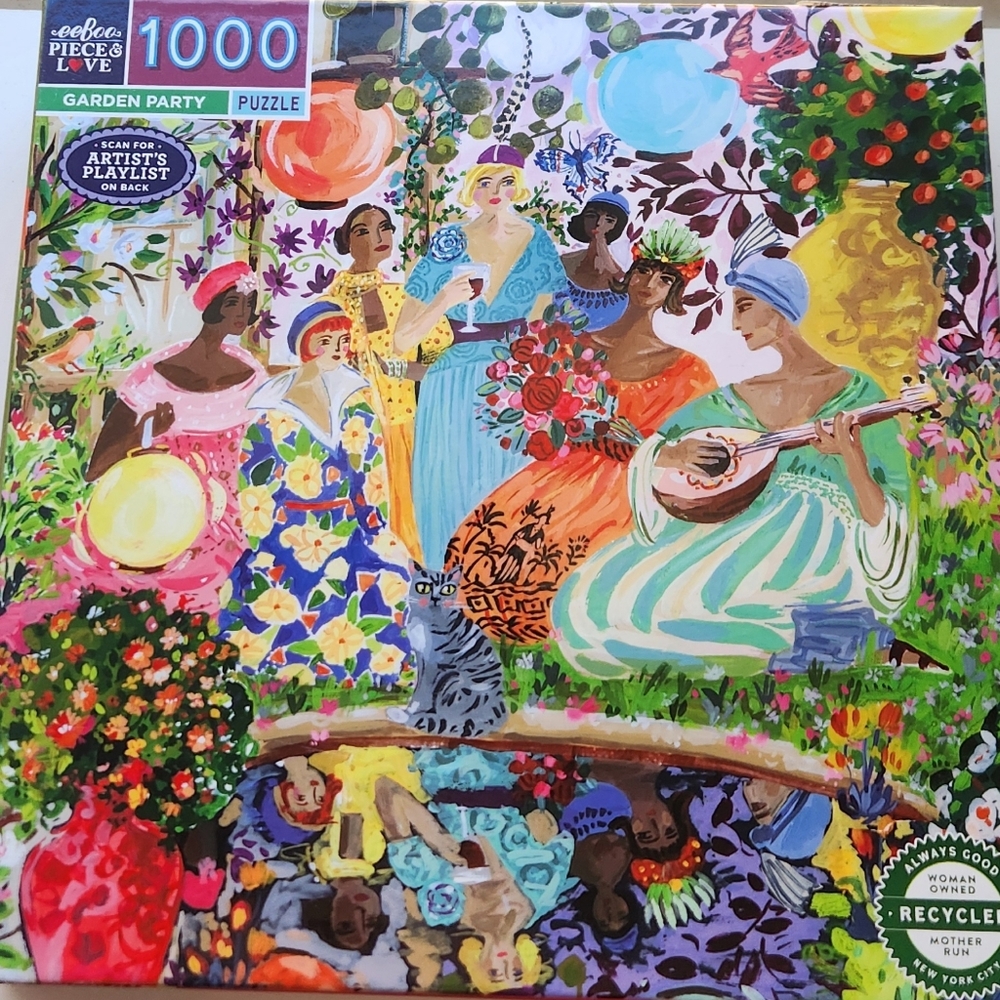 Colorful Garden Party 1000-Piece Puzzle